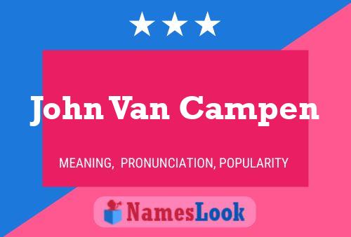 John Van Campen 名字海报