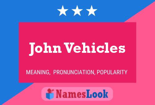 John Vehicles 名字海报