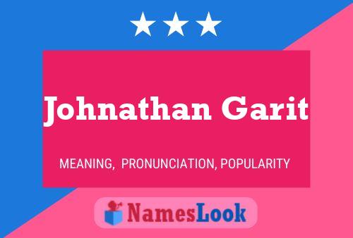 Johnathan Garit 名字海报