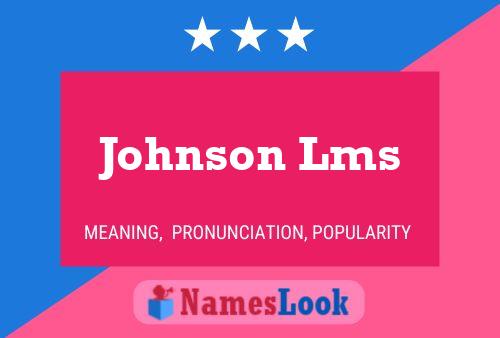 Johnson Lms 名字海报