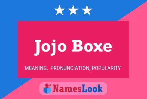 Jojo Boxe 名字海报