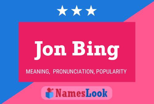 Jon Bing 名字海报