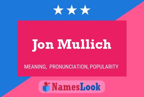 Jon Mullich 名字海报