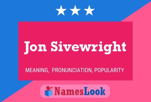 Jon Sivewright 名字海报