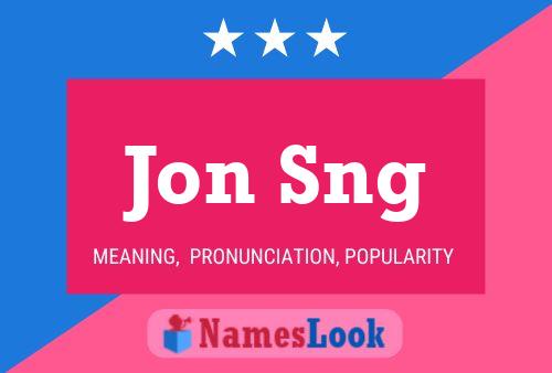 Jon Sng 名字海报