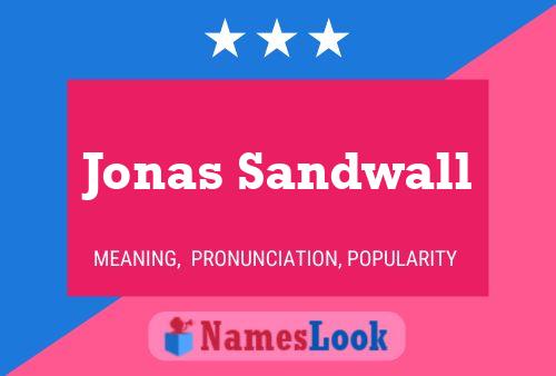 Jonas Sandwall 名字海报