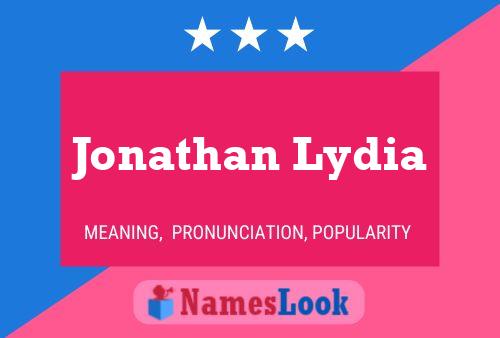 Jonathan Lydia 名字海报