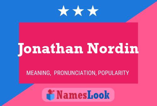 Jonathan Nordin 名字海报