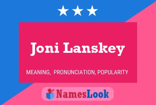 Joni Lanskey 名字海报