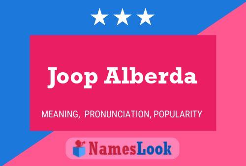 Joop Alberda 名字海报