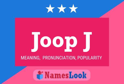 Joop J 名字海报