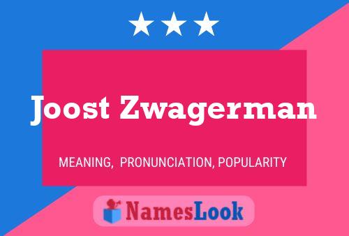 Joost Zwagerman 名字海报