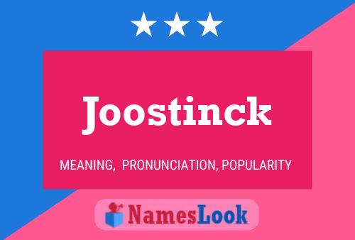 Joostinck 名字海报