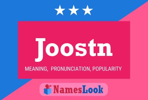 Joostn 名字海报