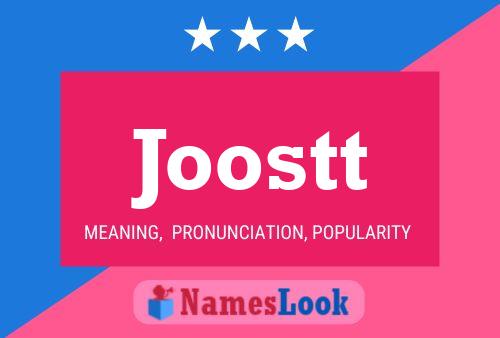 Joostt 名字海报