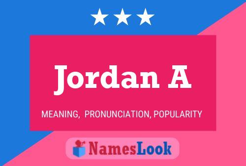 Jordan A 名字海报