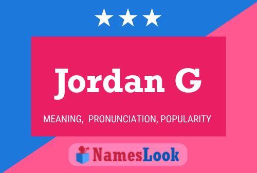 Jordan G 名字海报