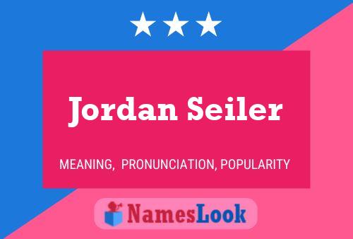 Jordan Seiler 名字海报