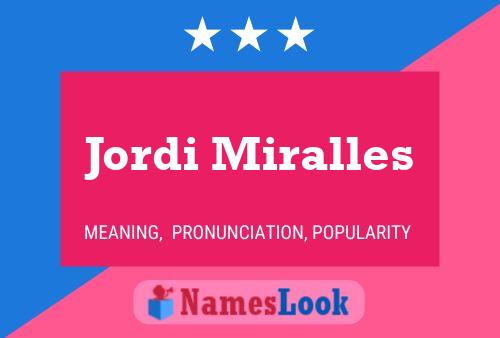 Jordi Miralles 名字海报