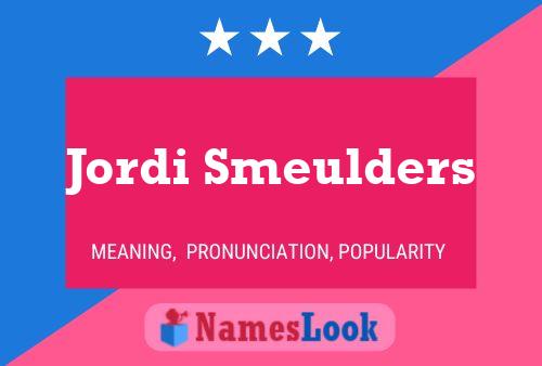 Jordi Smeulders 名字海报