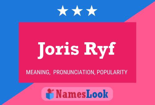 Joris Ryf 名字海报