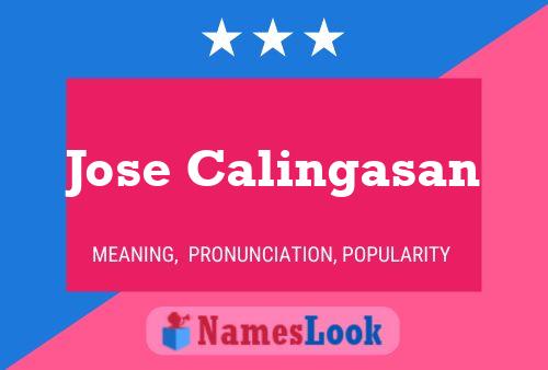 Jose Calingasan 名字海报