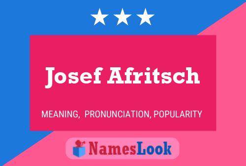 Josef Afritsch 名字海报