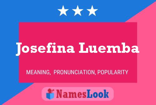 Josefina Luemba 名字海报