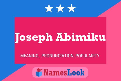 Joseph Abimiku 名字海报