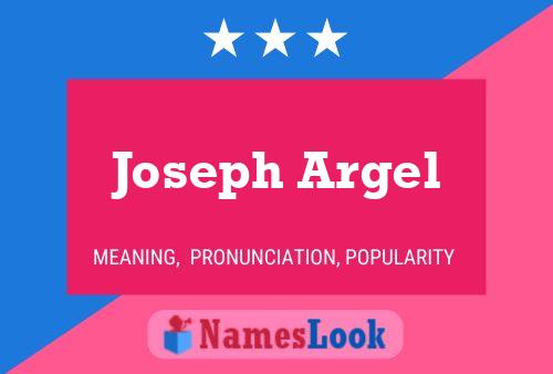 Joseph Argel 名字海报