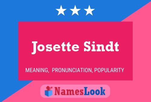 Josette Sindt 名字海报