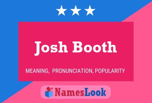 Josh Booth 名字海报