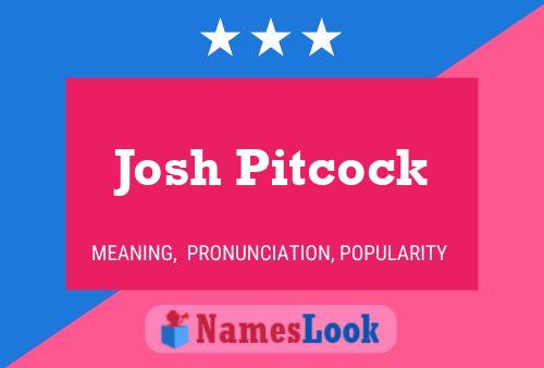 Josh Pitcock 名字海报