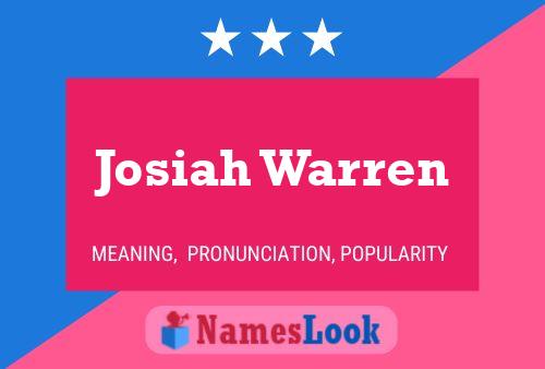 Josiah Warren 名字海报