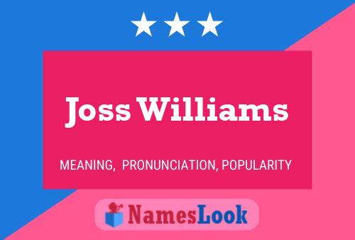 Joss Williams 名字海报