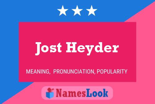 Jost Heyder 名字海报