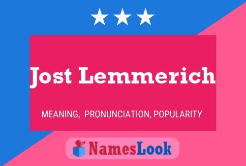 Jost Lemmerich 名字海报