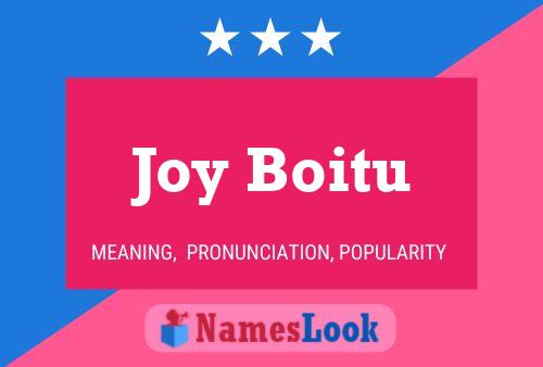 Joy Boitu 名字海报