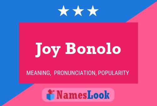 Joy Bonolo 名字海报