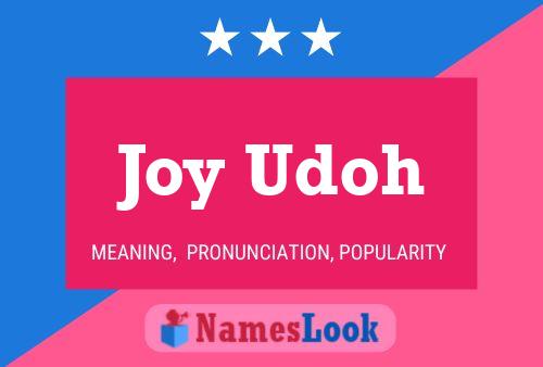 Joy Udoh 名字海报