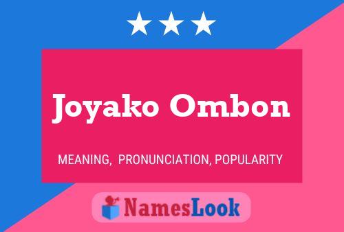 Joyako Ombon 名字海报