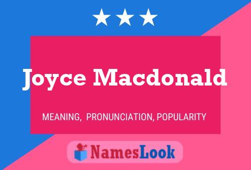 Joyce Macdonald 名字海报