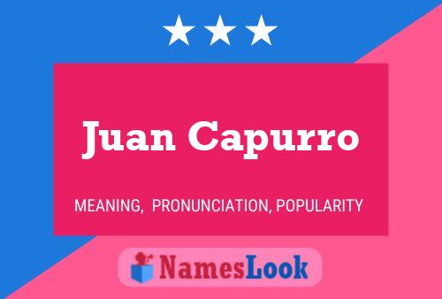 Juan Capurro 名字海报