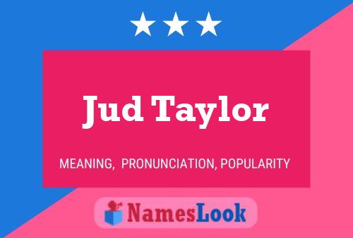 Jud Taylor 名字海报