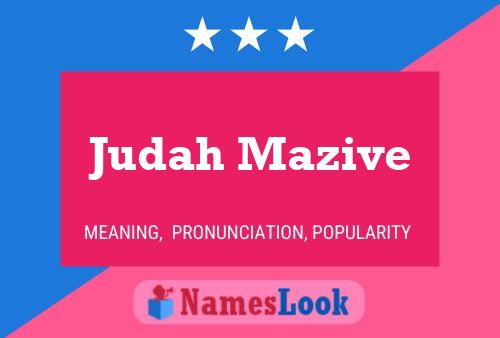 Judah Mazive 名字海报