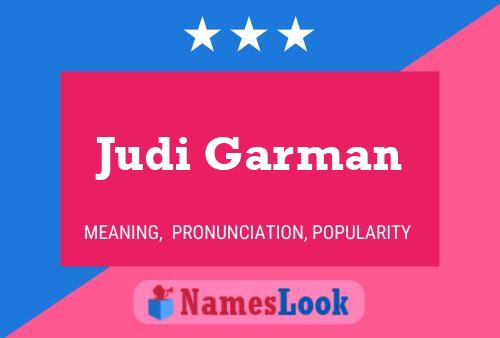 Judi Garman 名字海报