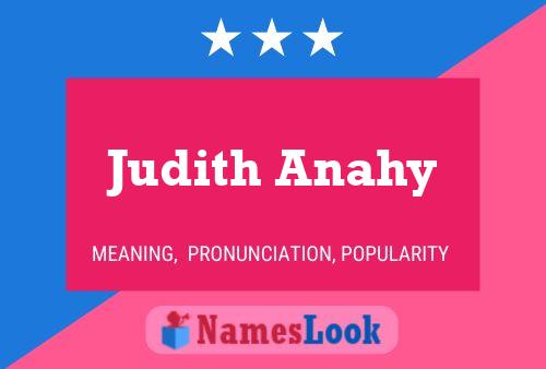 Judith Anahy 名字海报