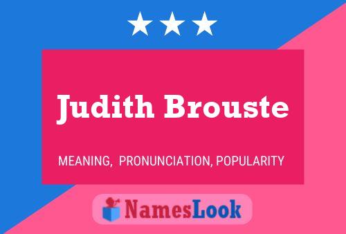 Judith Brouste 名字海报