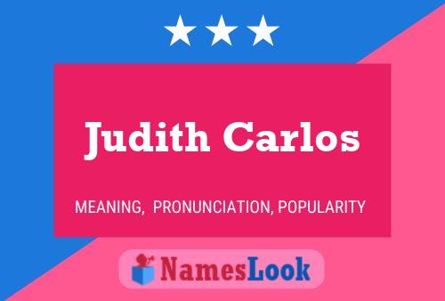 Judith Carlos 名字海报