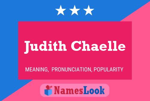 Judith Chaelle 名字海报